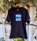 Silver Dollar Tree Patchwork Tee - Black & Blue